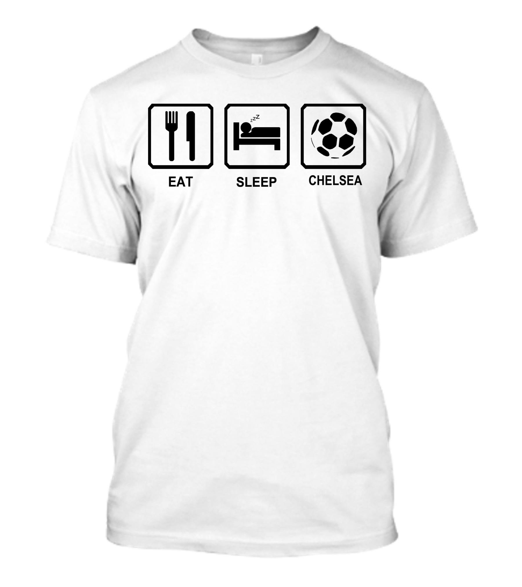 Eat Sleep Chelsea Fc Fan Soccer Icons T-Shirt
