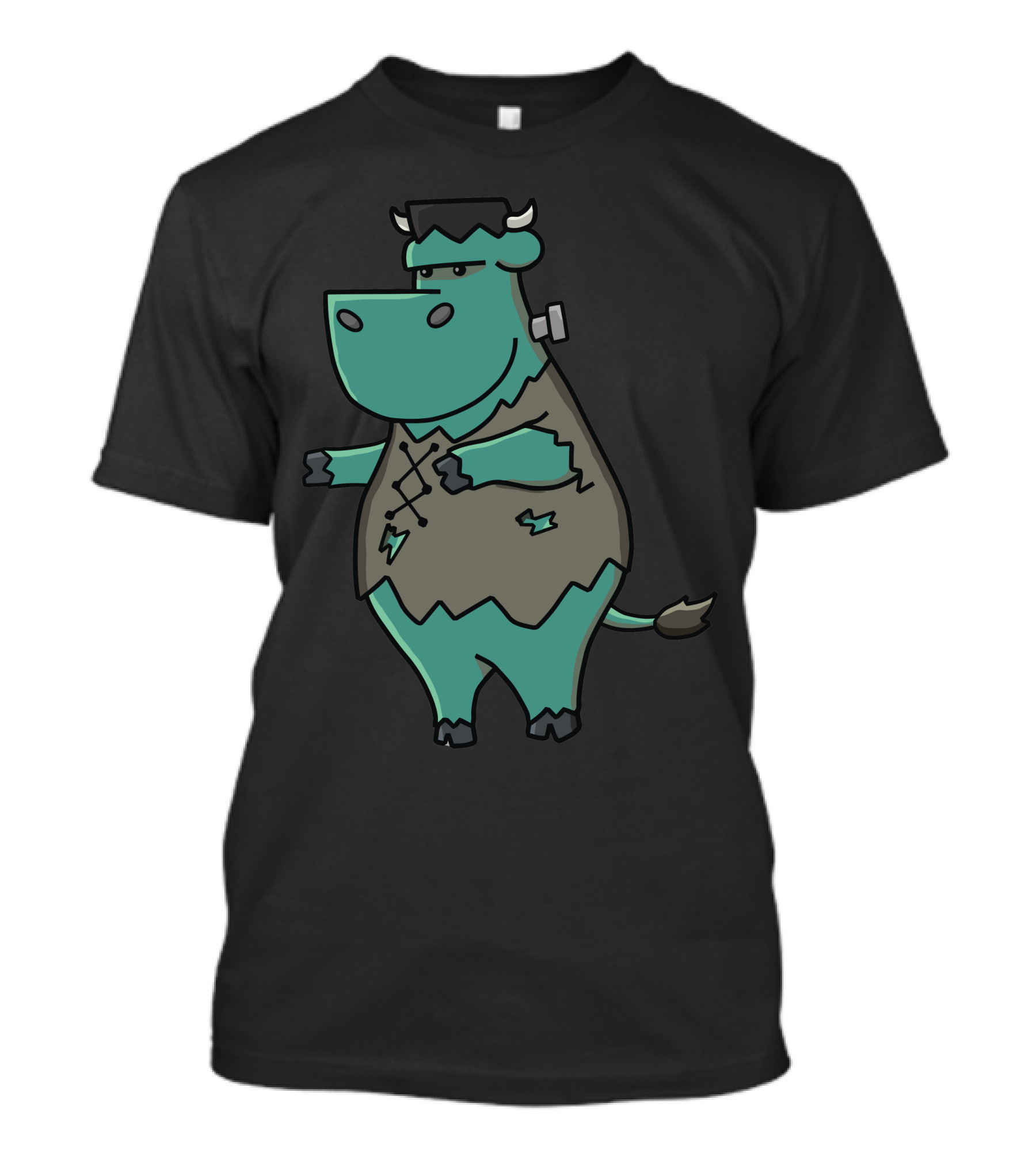 Frankencow Frankenstein Cow Cartoon T-Shirt