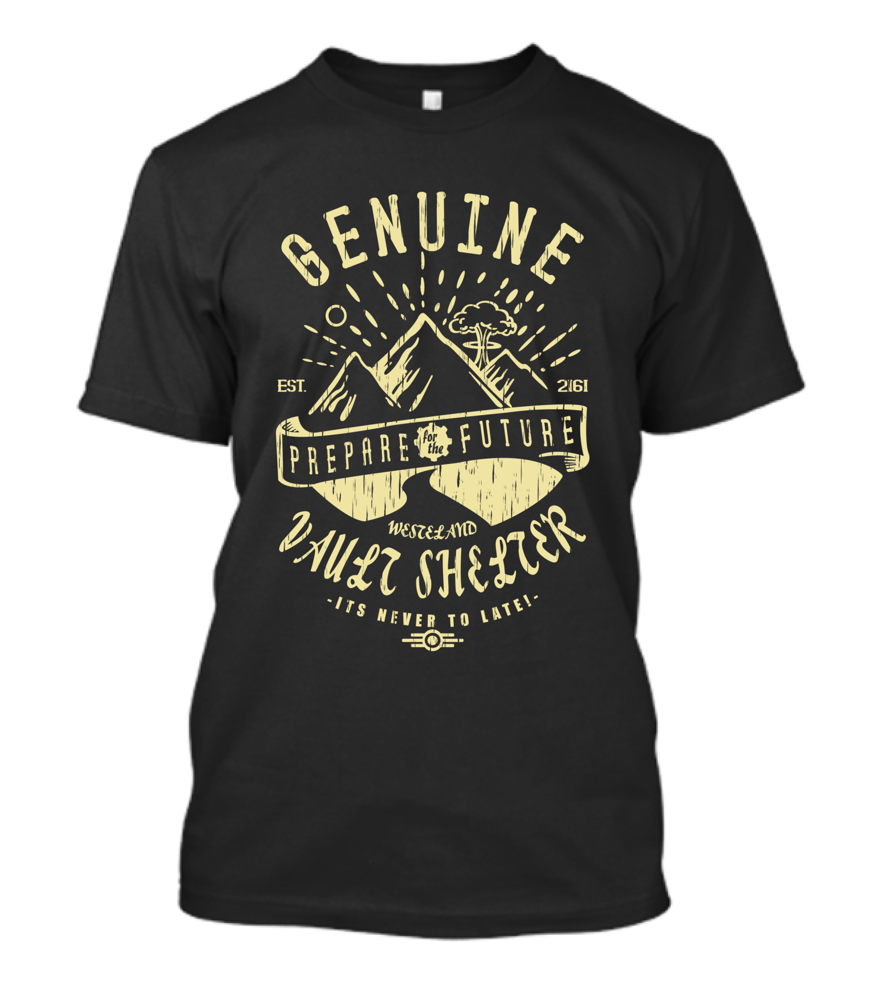 Genuine Vault Shelter Wasteland Est 2161 Prepare For The Future T-Shirt