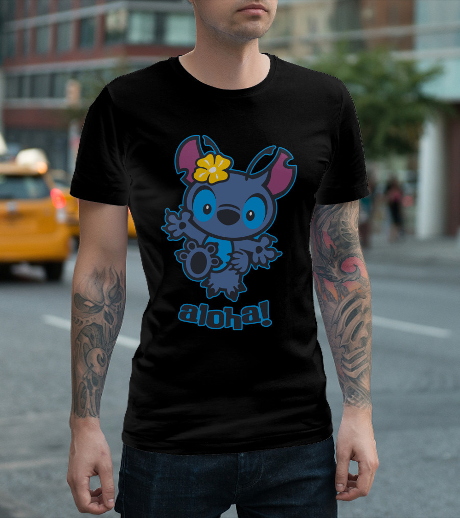 Aloha 626 Experiment Stitch Flower Hawaii T-Shirt