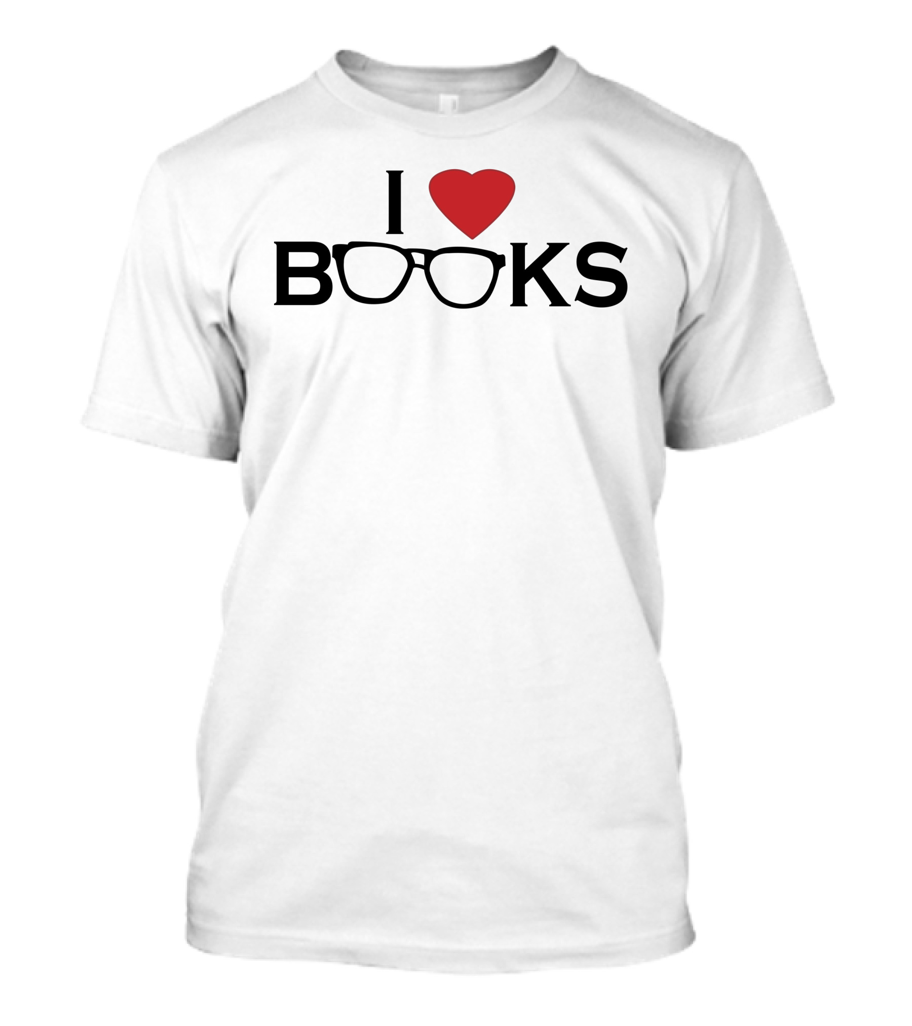 I Heart Reading Glasses Books Black T-Shirt