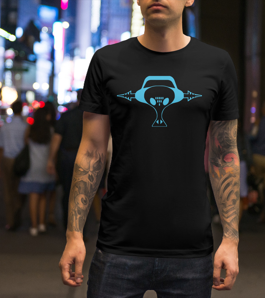 Jet Set Radio Iconic Headphones And Arrow Emblem T-Shirt