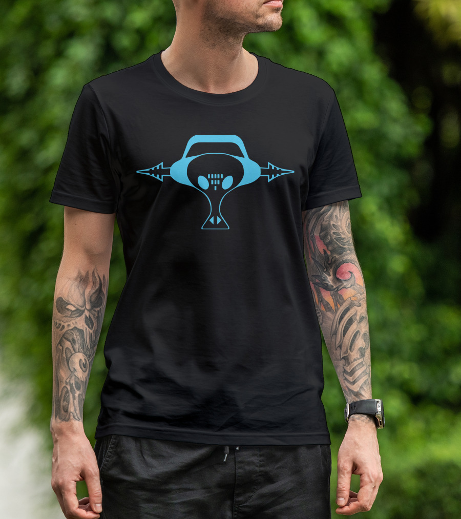 Jet Set Radio Iconic Headphones And Arrow Emblem T-Shirt
