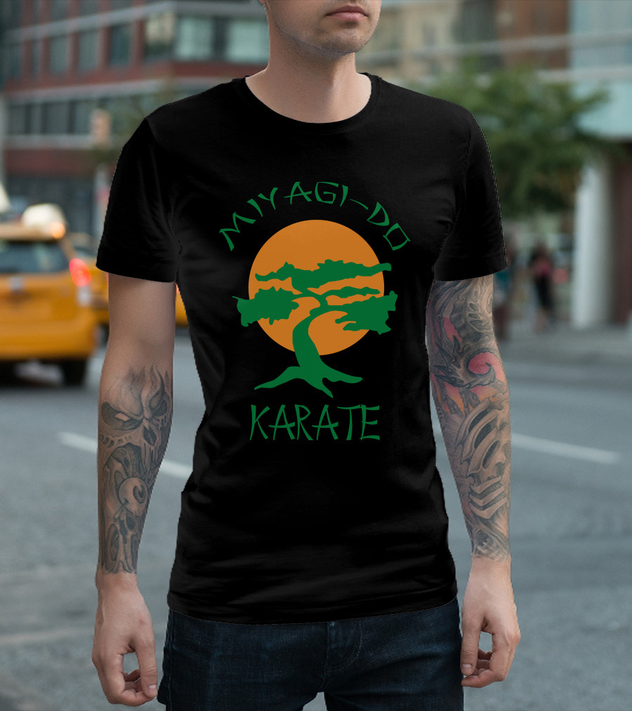 Miyagi-Do Karate Sunset Tree Emblem T-Shirt