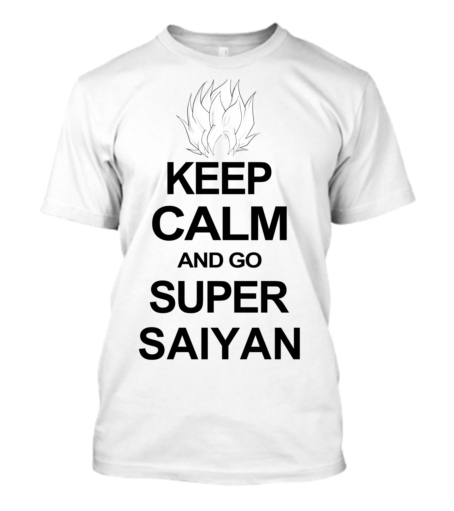 Keep Calm And Go Super Saiyan Dragon Dbz Ball Goku Z Veget Super Saiyan Hair T-Shirt