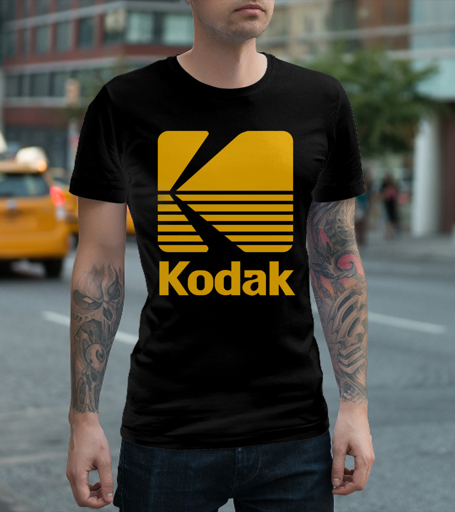 Kodak Yellow and Black Vintage Photography T-Shirt