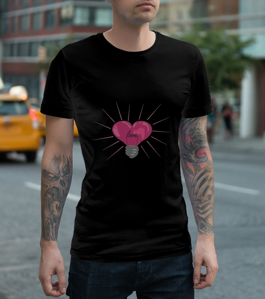 Heart Lightbulb Love Radiance T-Shirt