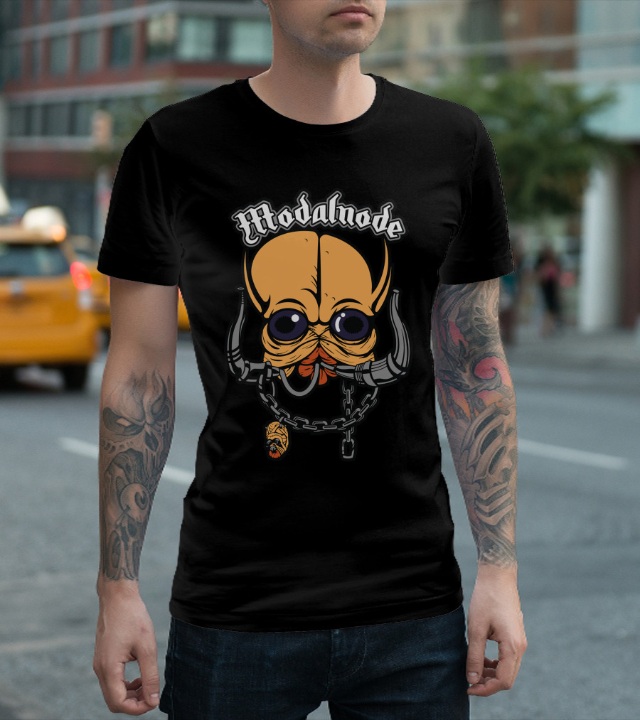 Modalnode Cartoon Creature with Chain Accessory T-Shirt