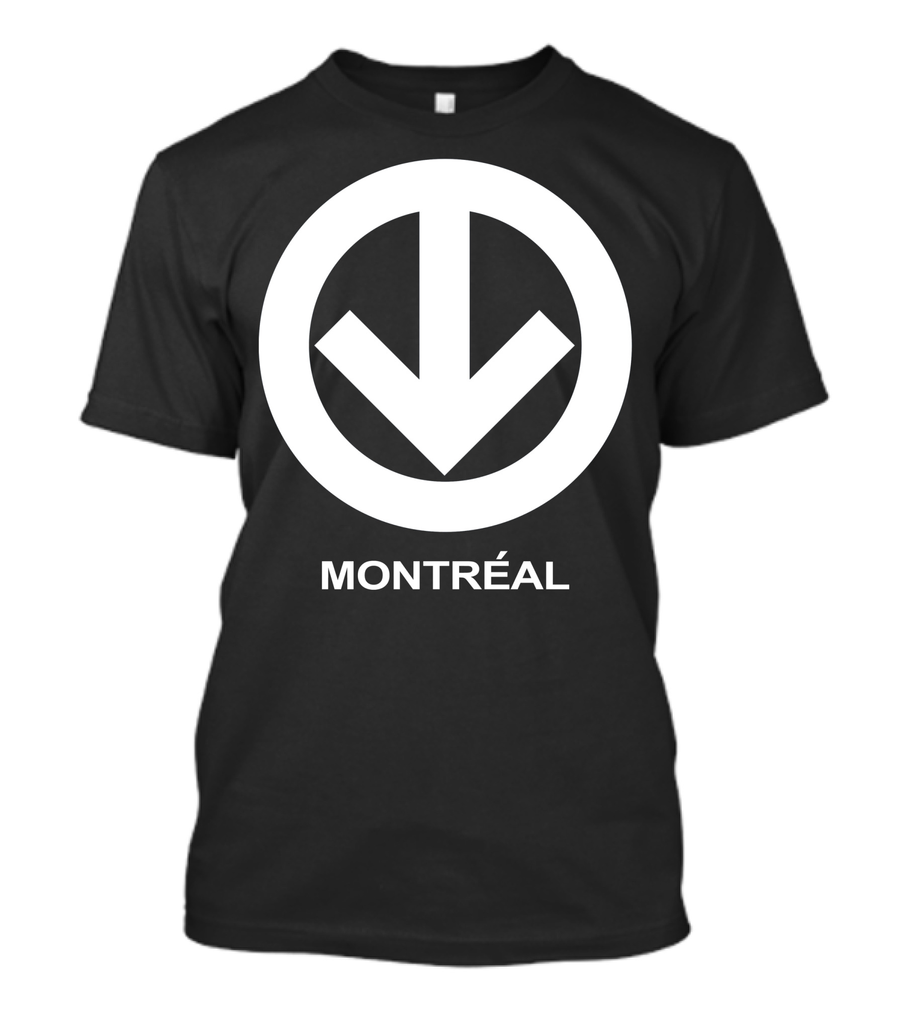 Montréal Metro Symbol Downward Arrow T-Shirt