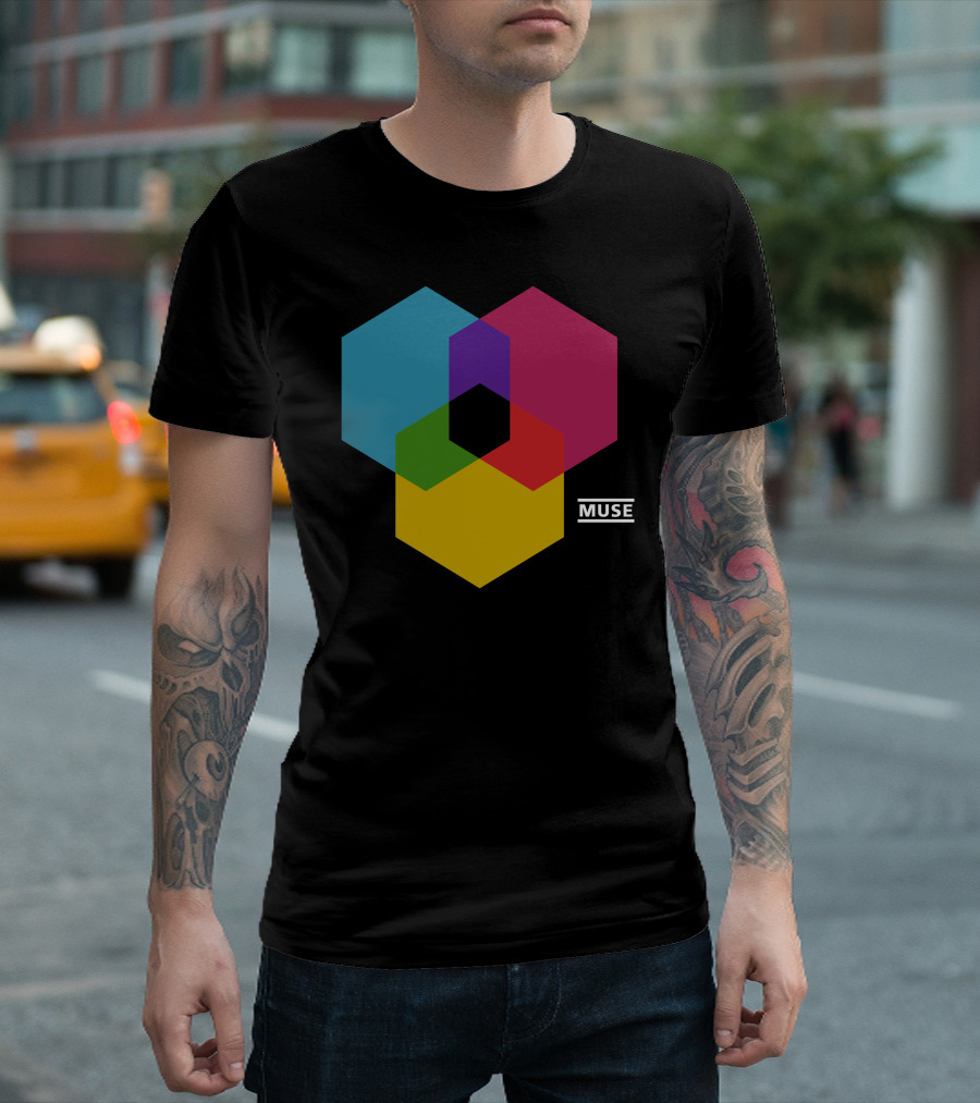 Muse Tour Hexagon Color Blocks T-Shirt