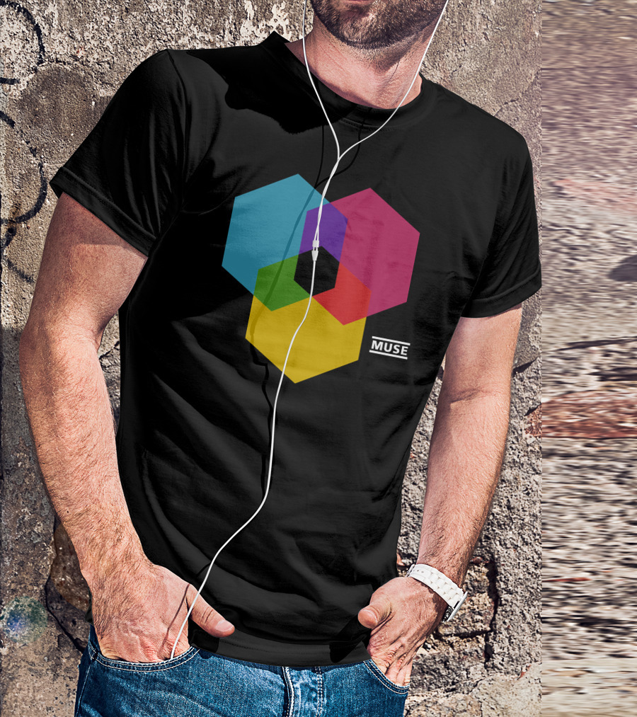 Muse Tour Hexagon Color Blocks T-Shirt
