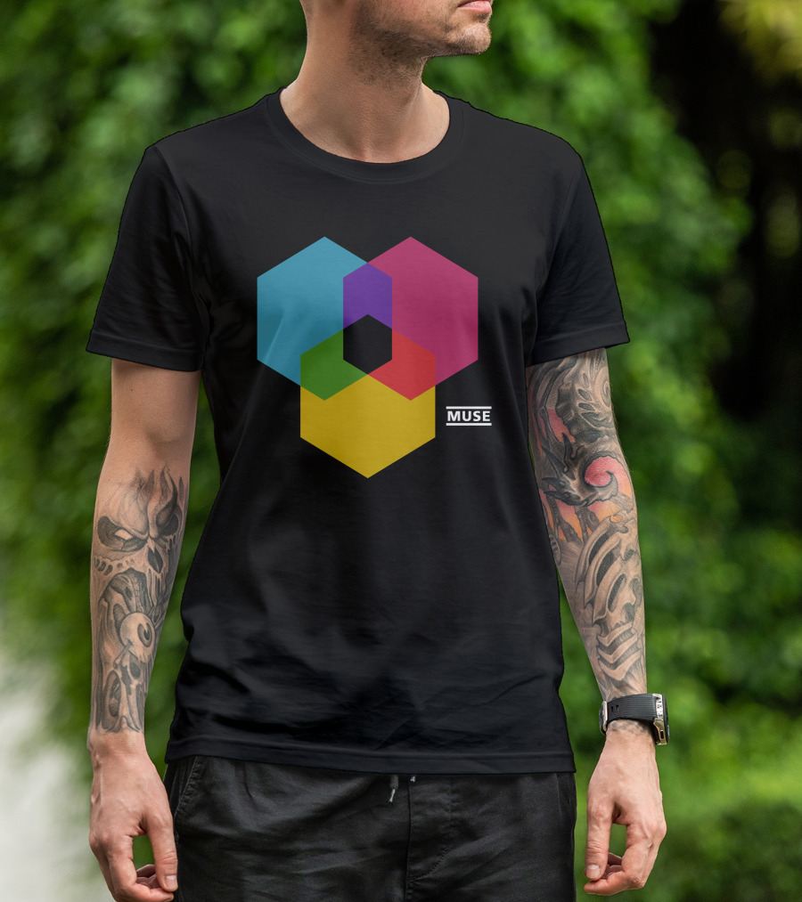 Muse Tour Hexagon Color Blocks T-Shirt