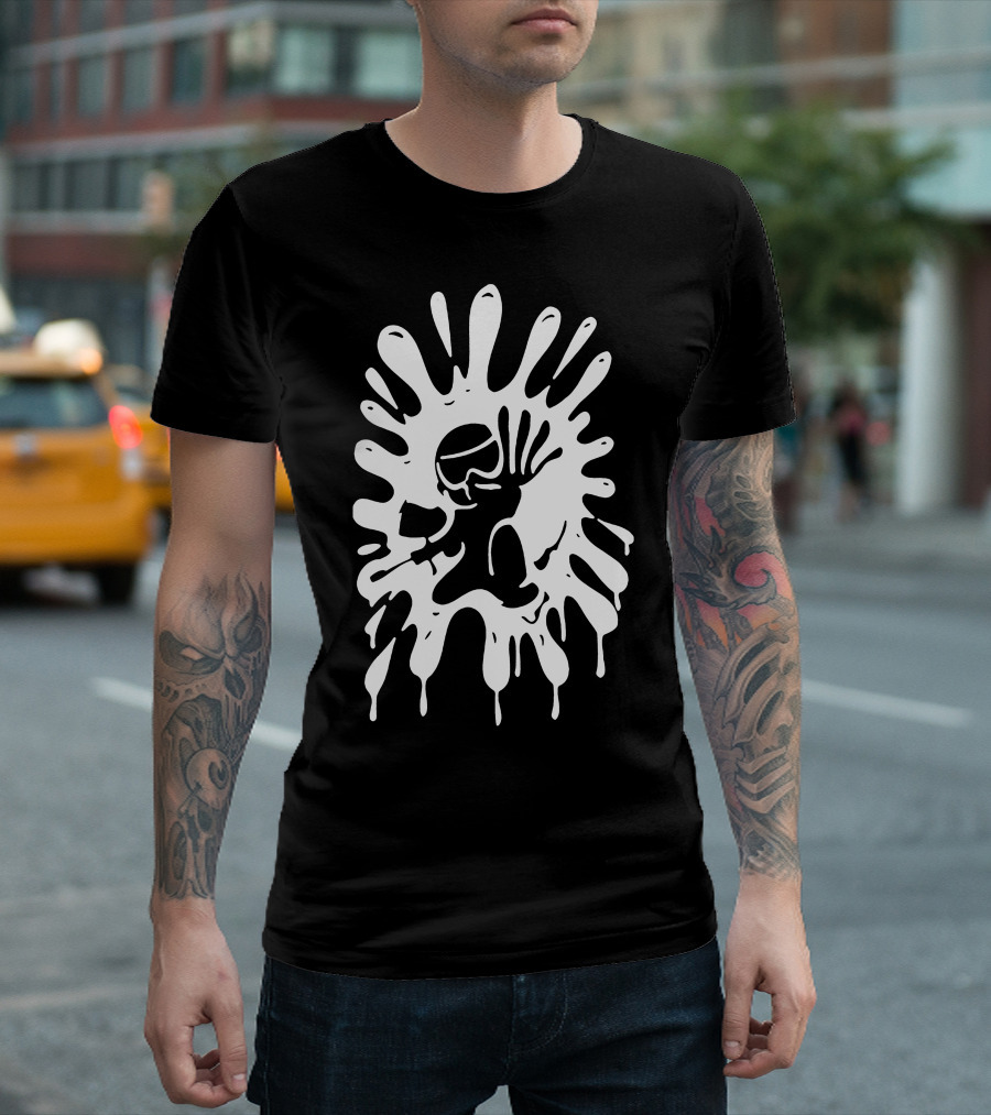 Paintball Airsoft Game Army Splat with Masked Player T-Shirt