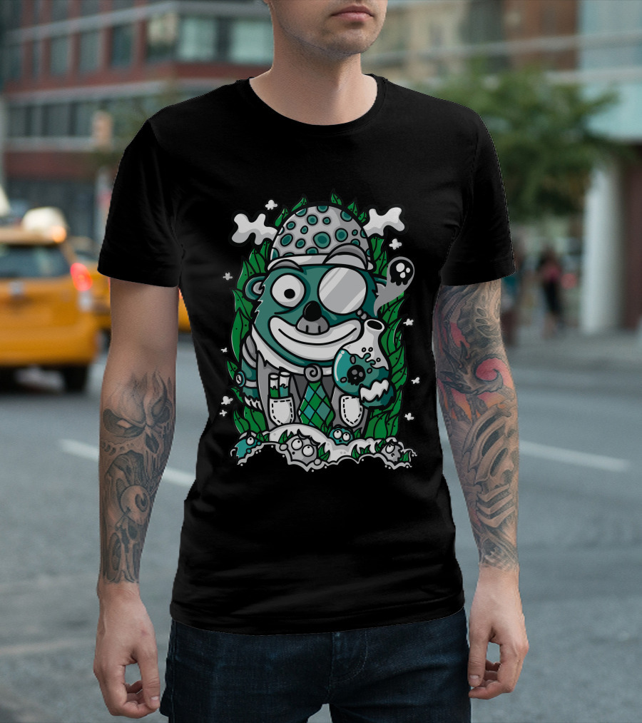 Mad Chemist Bear With Poison Flask Adventure T-Shirt