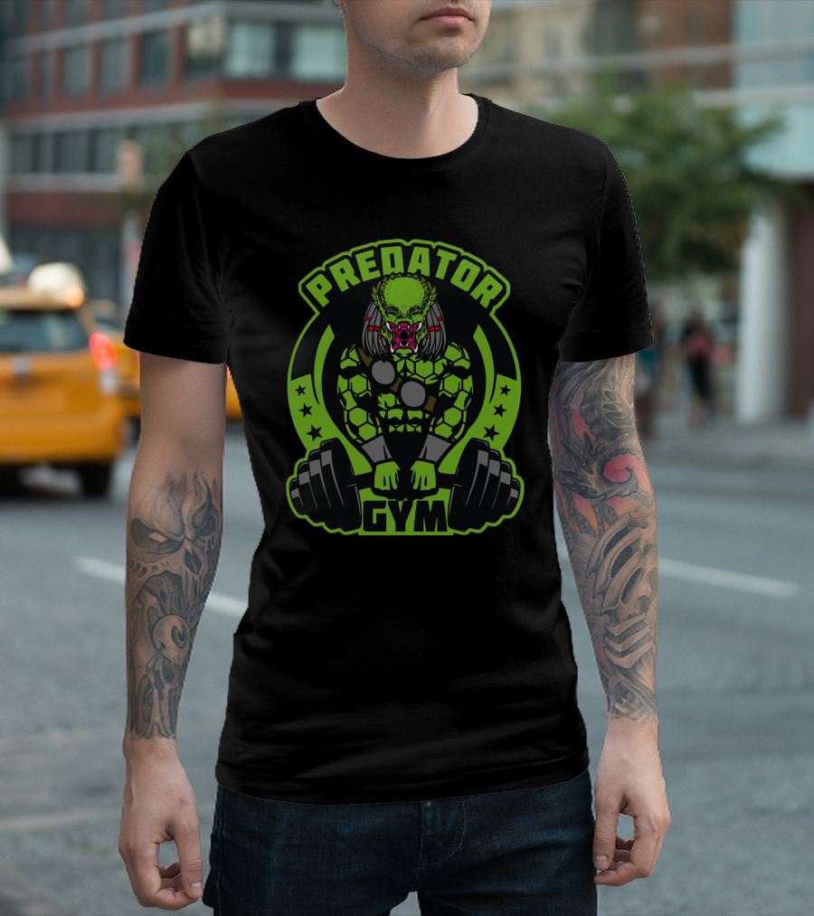 PREDATOR GYM ALIEN BODYBUILDER WORKOUT MOTIVATION T-Shirt