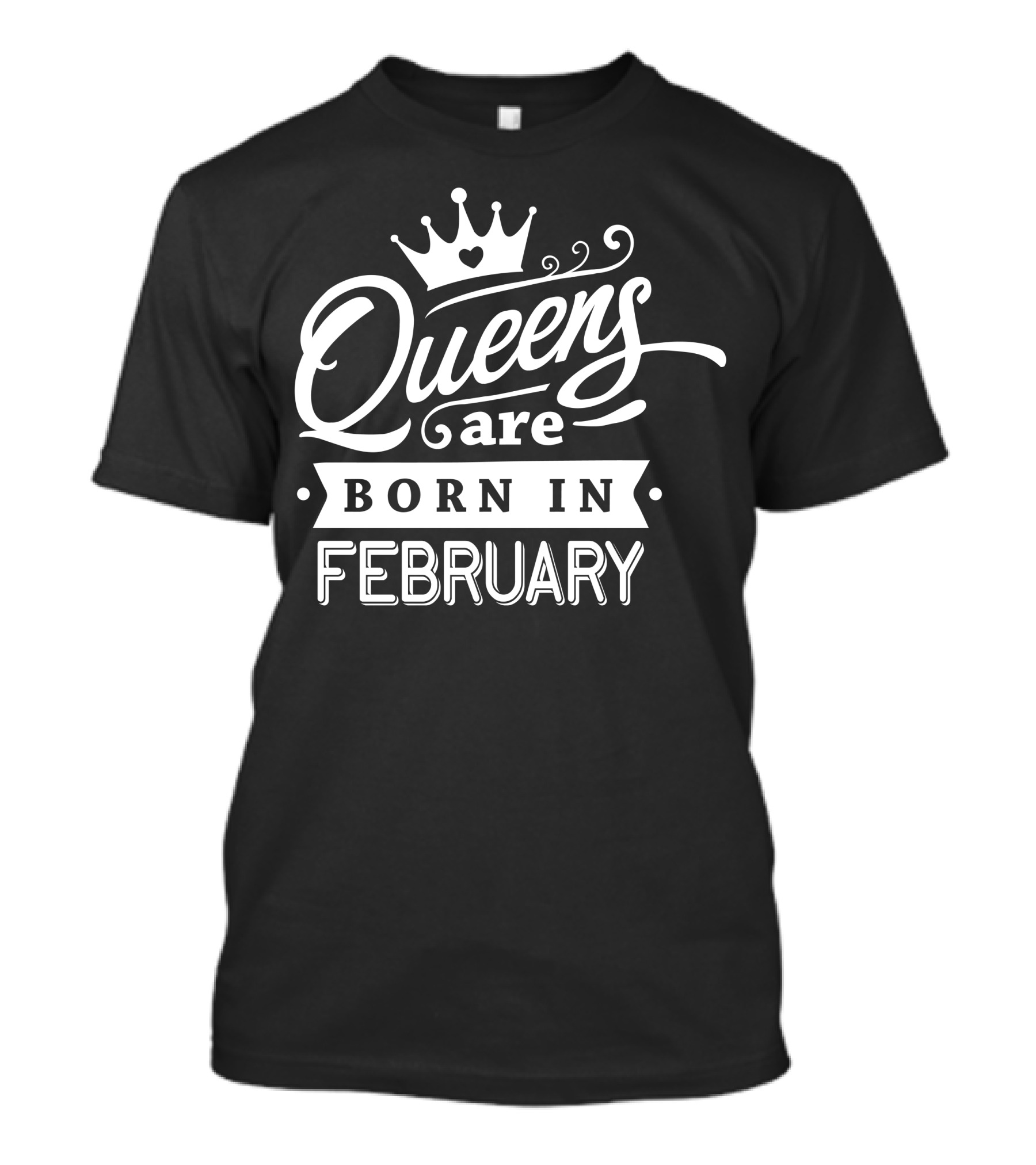 Queens Are Born In February Crown T-Shirt