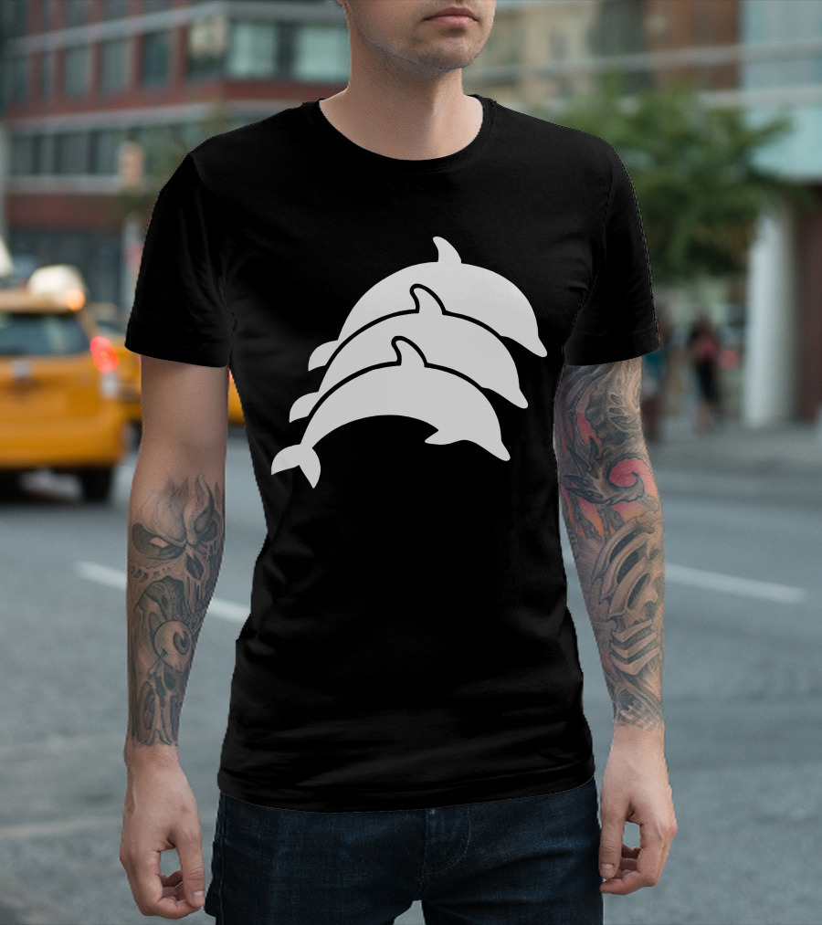 Three Dolphins Jumping T-Shirt