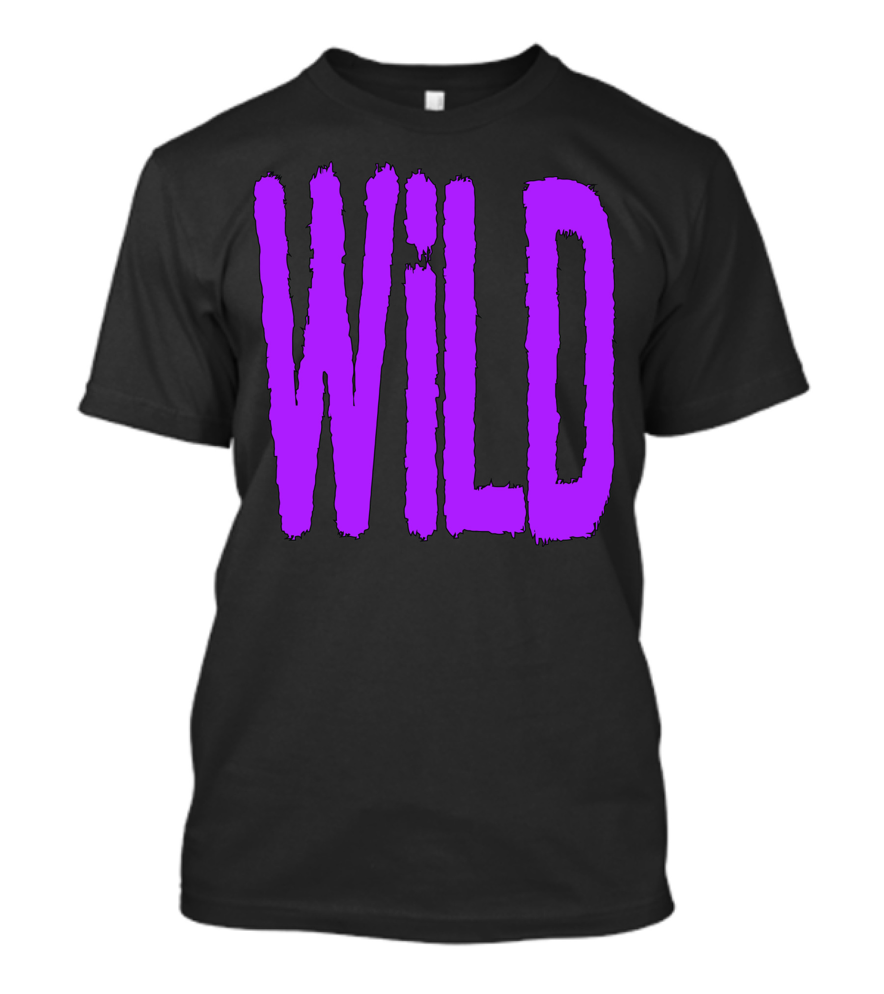 WILD Bold Rugged Purple Text T-Shirt