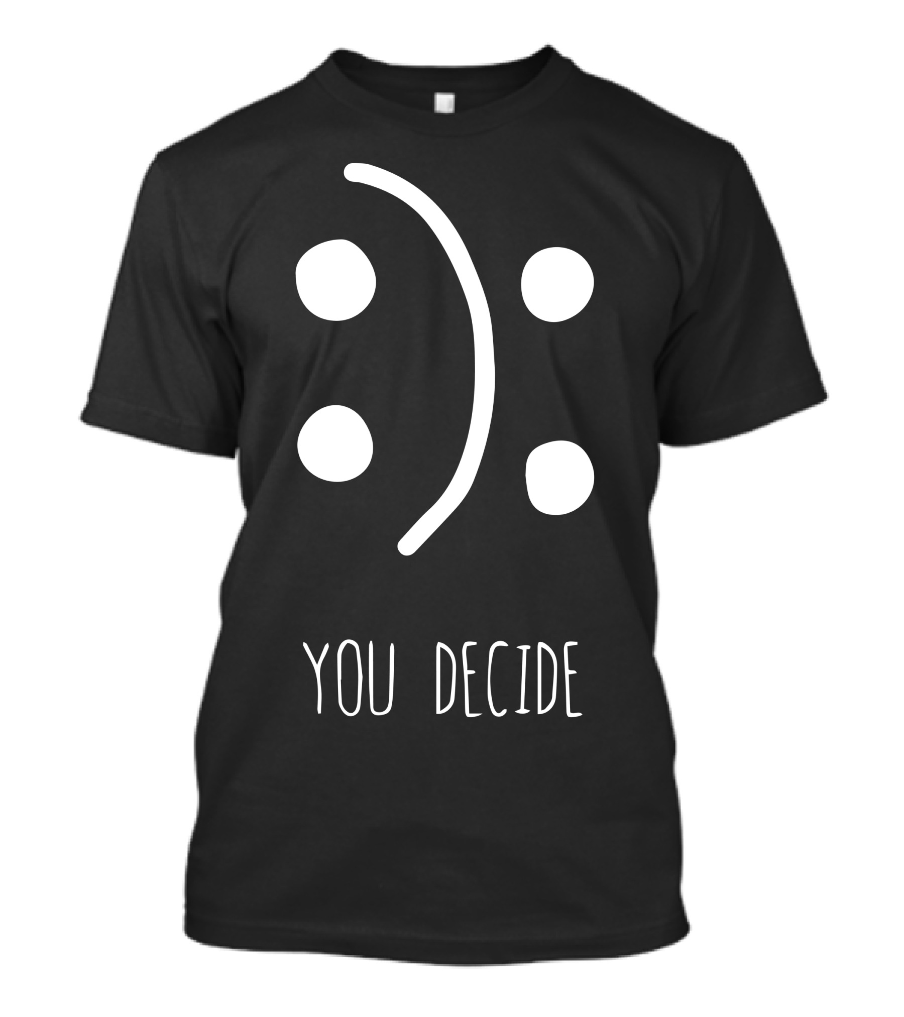 You Decide Smiley Face Optical Illusion T-Shirt