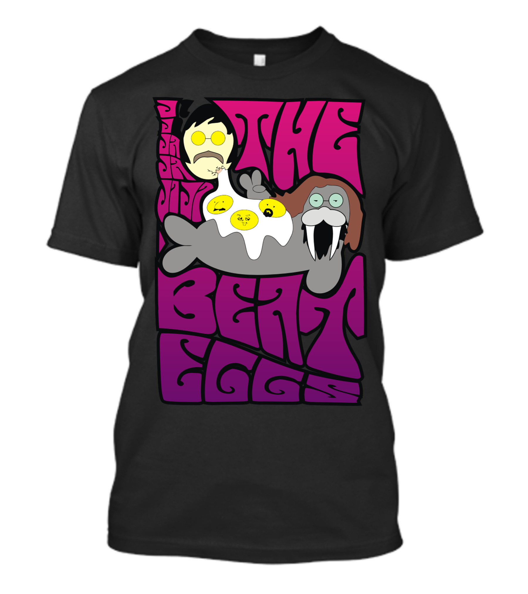 The Beateggs Purple Whimsical Cartoon Fusion T-Shirt