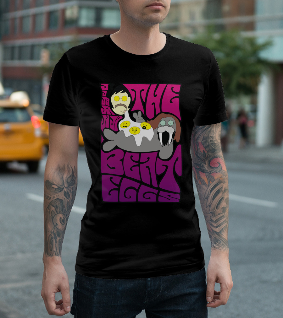 The Beateggs Purple Whimsical Cartoon Fusion T-Shirt