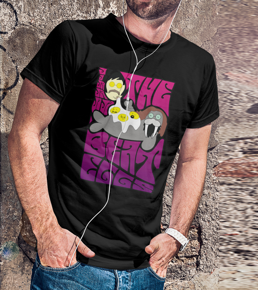 The Beateggs Purple Whimsical Cartoon Fusion T-Shirt
