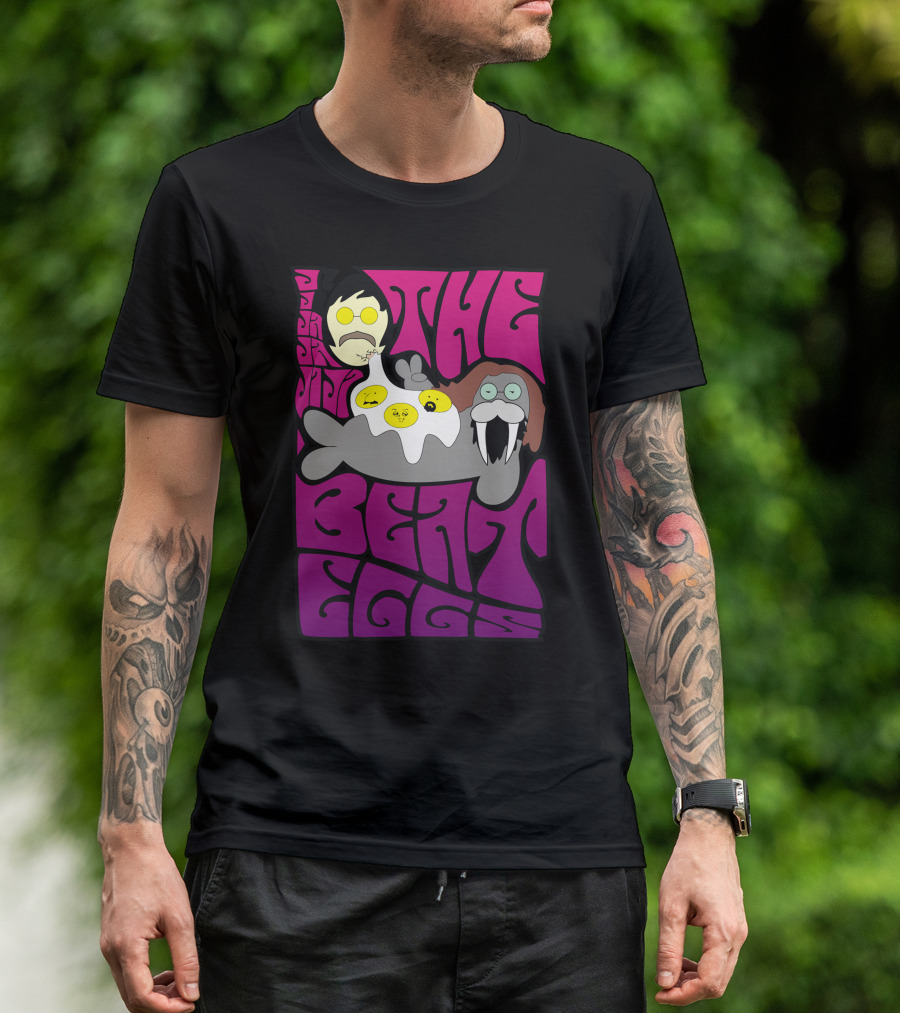 The Beateggs Purple Whimsical Cartoon Fusion T-Shirt