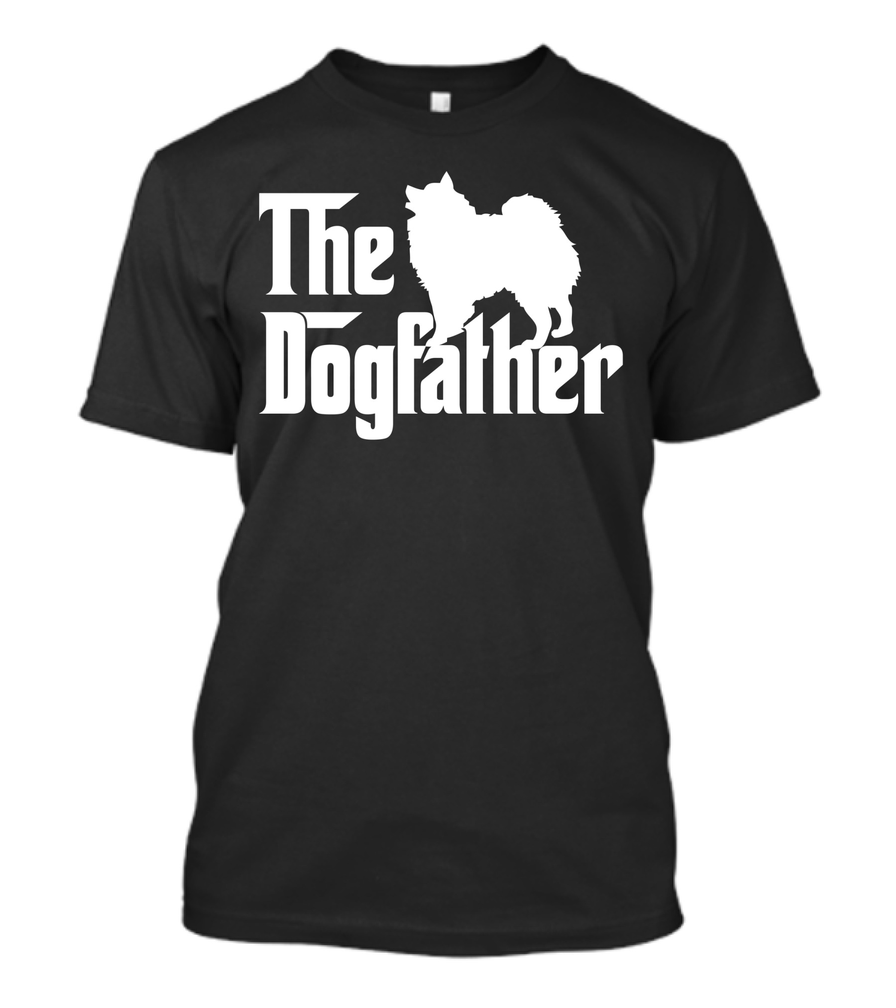 The Dogfather White American Eskimo Dog Silhouette Iconic T-Shirt
