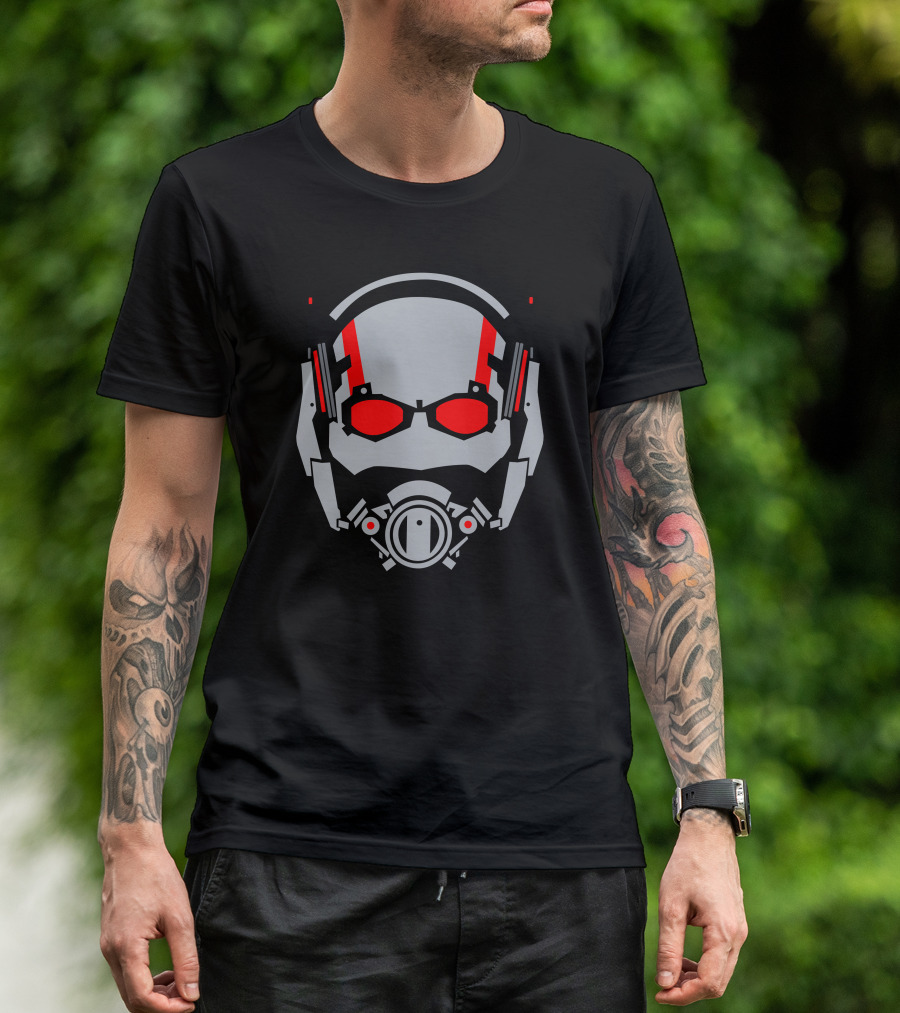 Ant Man Glow Helmet Icon Red Eyes T-Shirt