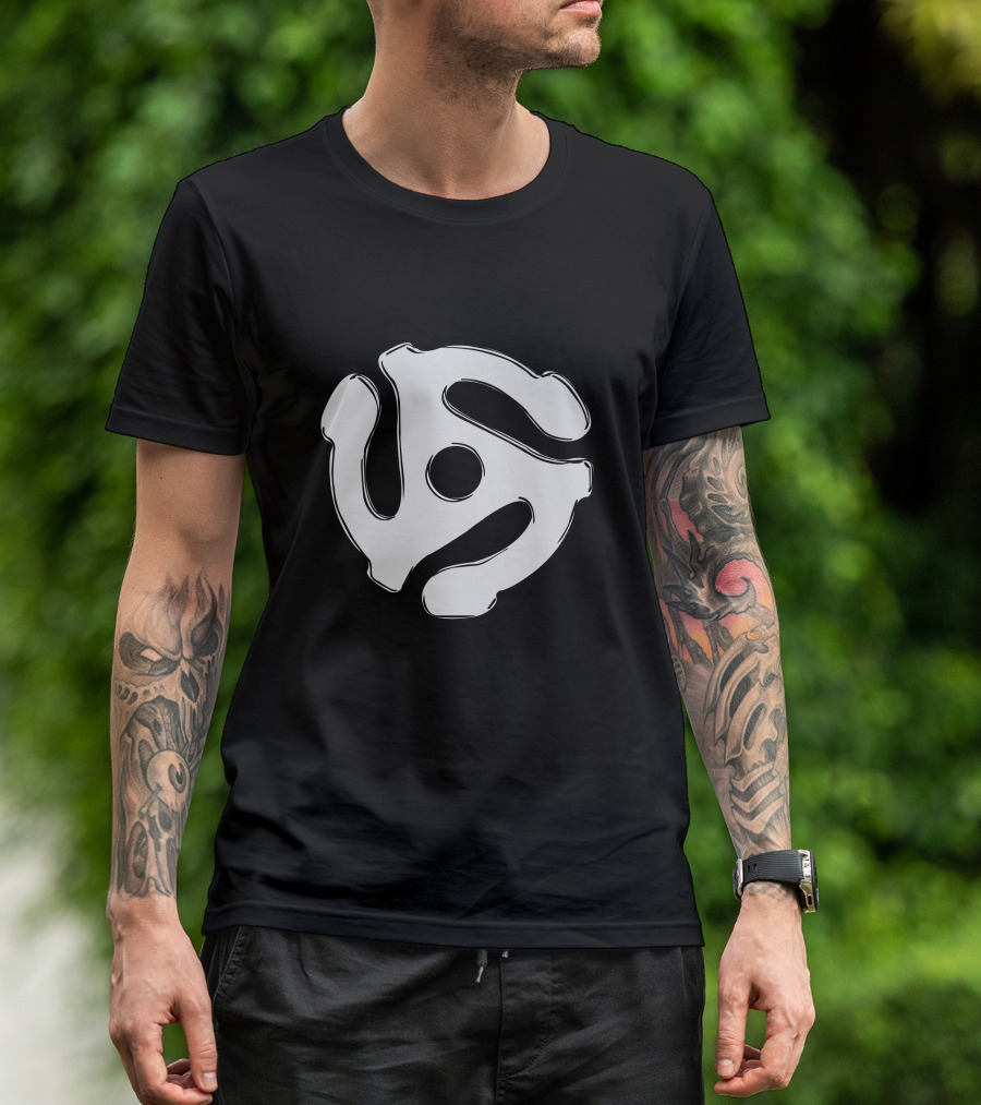 Cool Chrome 45 Spacer DJ Adapter T-Shirt