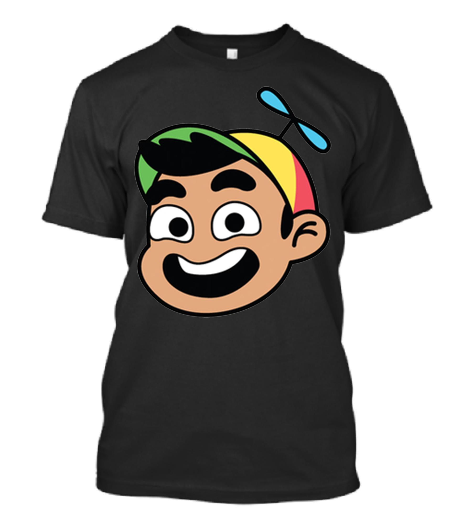 Gamer Guava Cartoon Propeller Hat Face T-Shirt