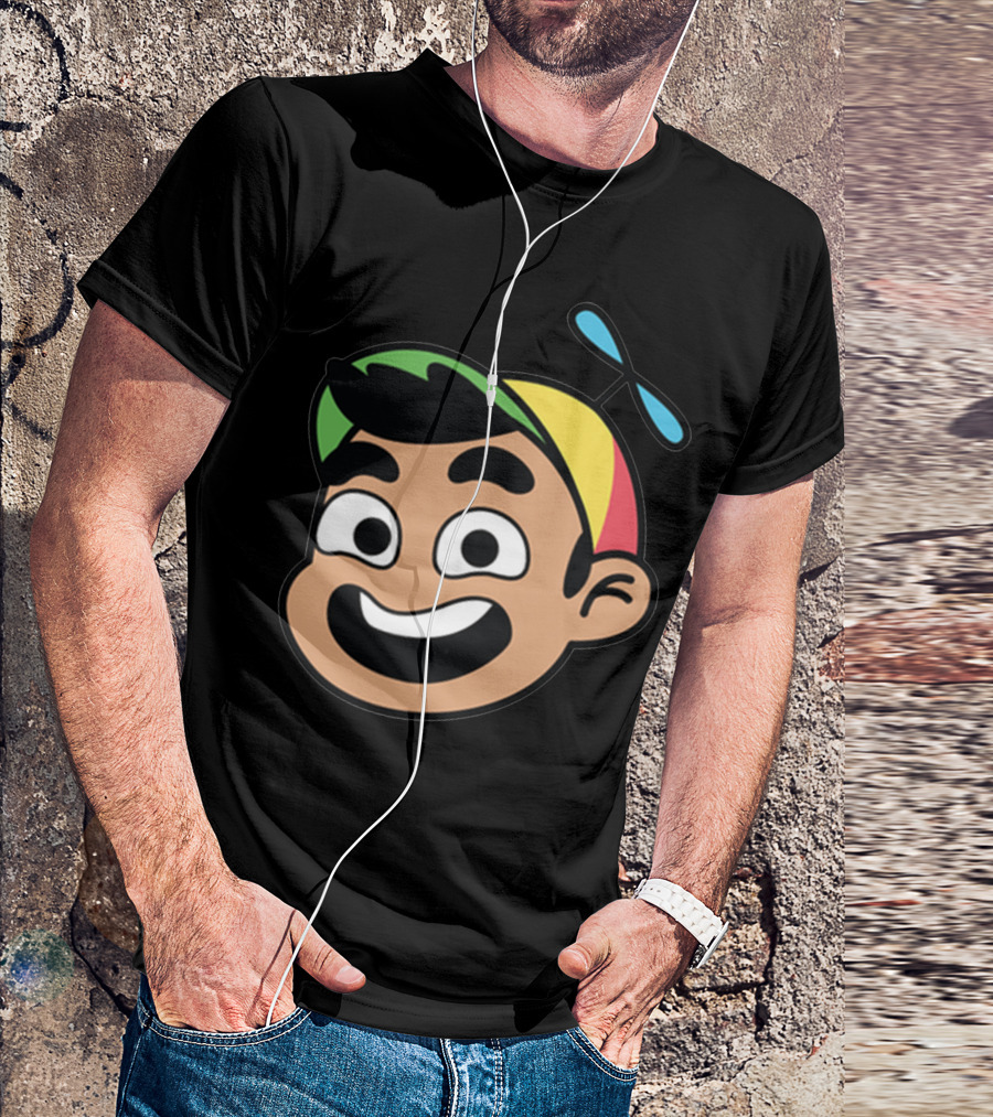 Gamer Guava Cartoon Propeller Hat Face T-Shirt