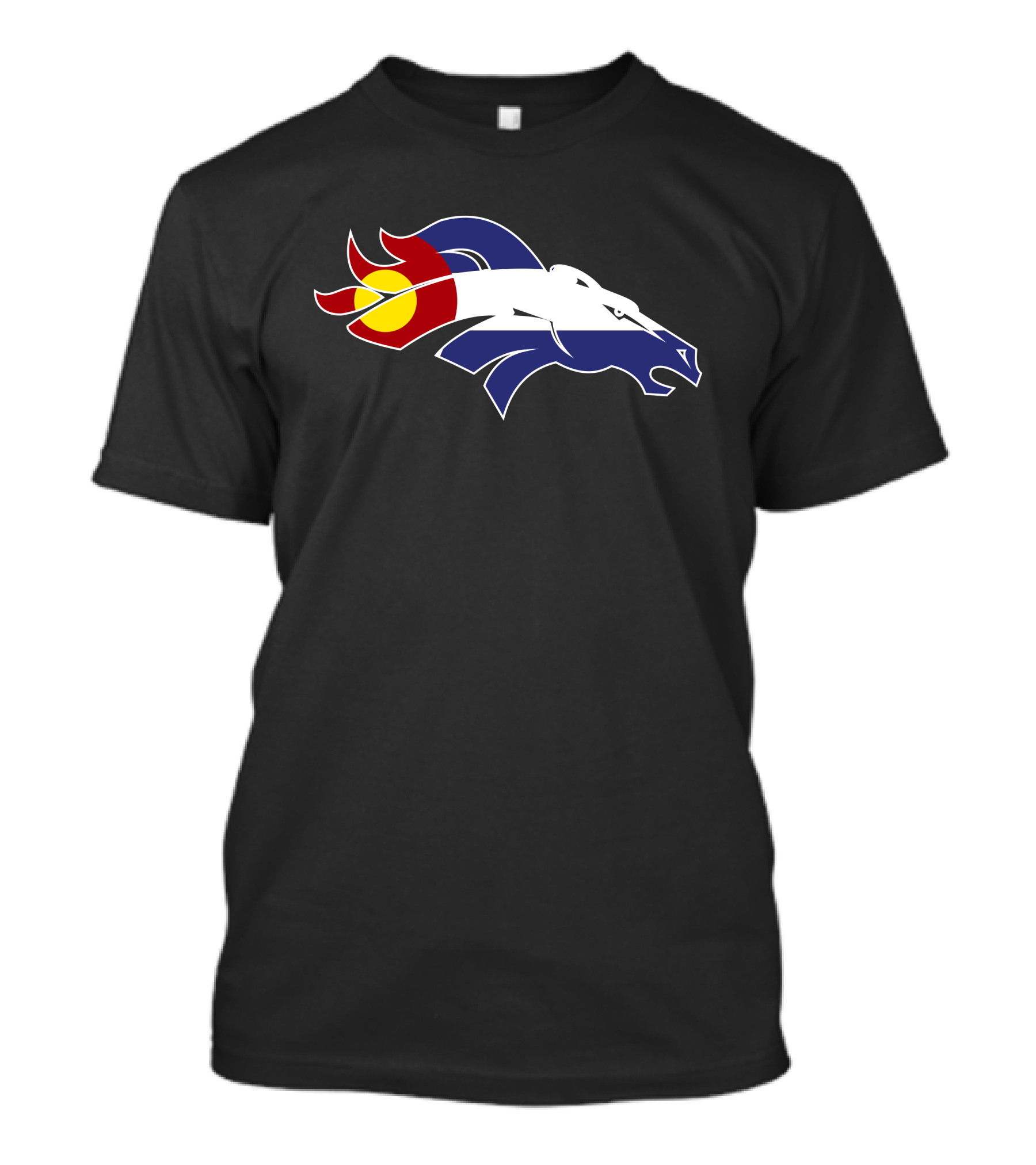 Denver Broncos Colorado Flag Horse T-Shirt