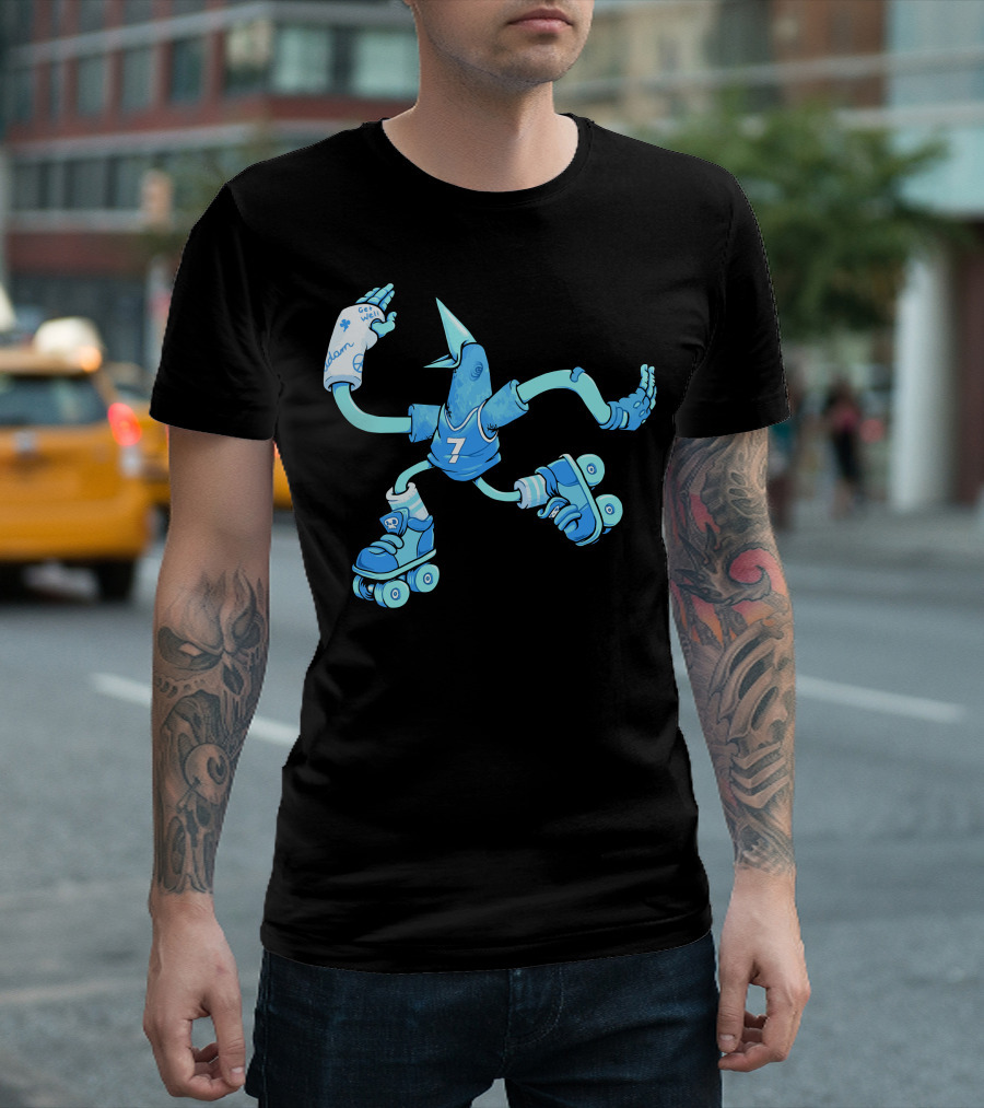 Skatebird Roller Derby Get Well Soon Seven T-Shirt