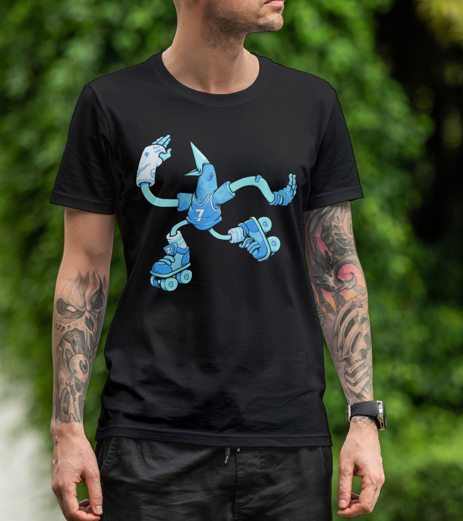 Skatebird Roller Derby Get Well Soon Seven T-Shirt
