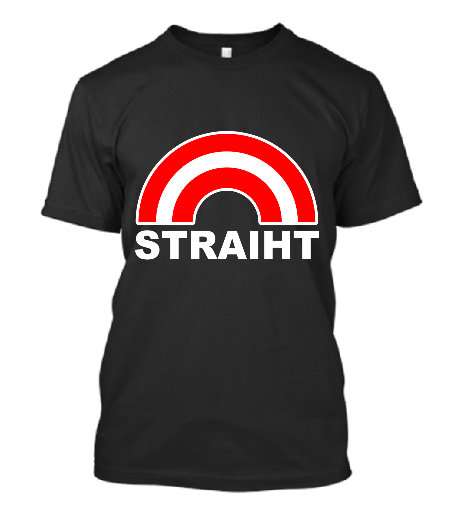 STRAIHT Red And White Arch T-Shirt