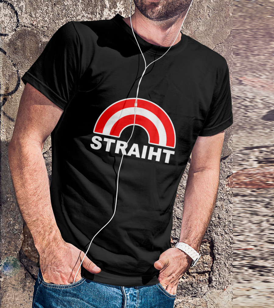STRAIHT Red And White Arch T-Shirt