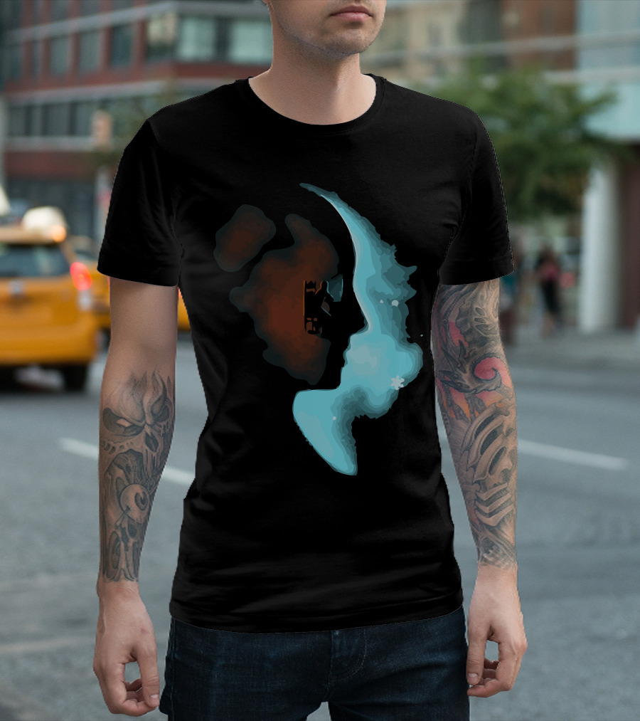 Stuck Inside Abstract Face Duality T-Shirt