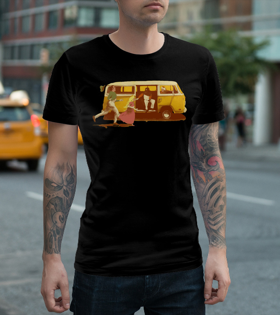 Sunshine Yellow Van Adventure Chase T-Shirt