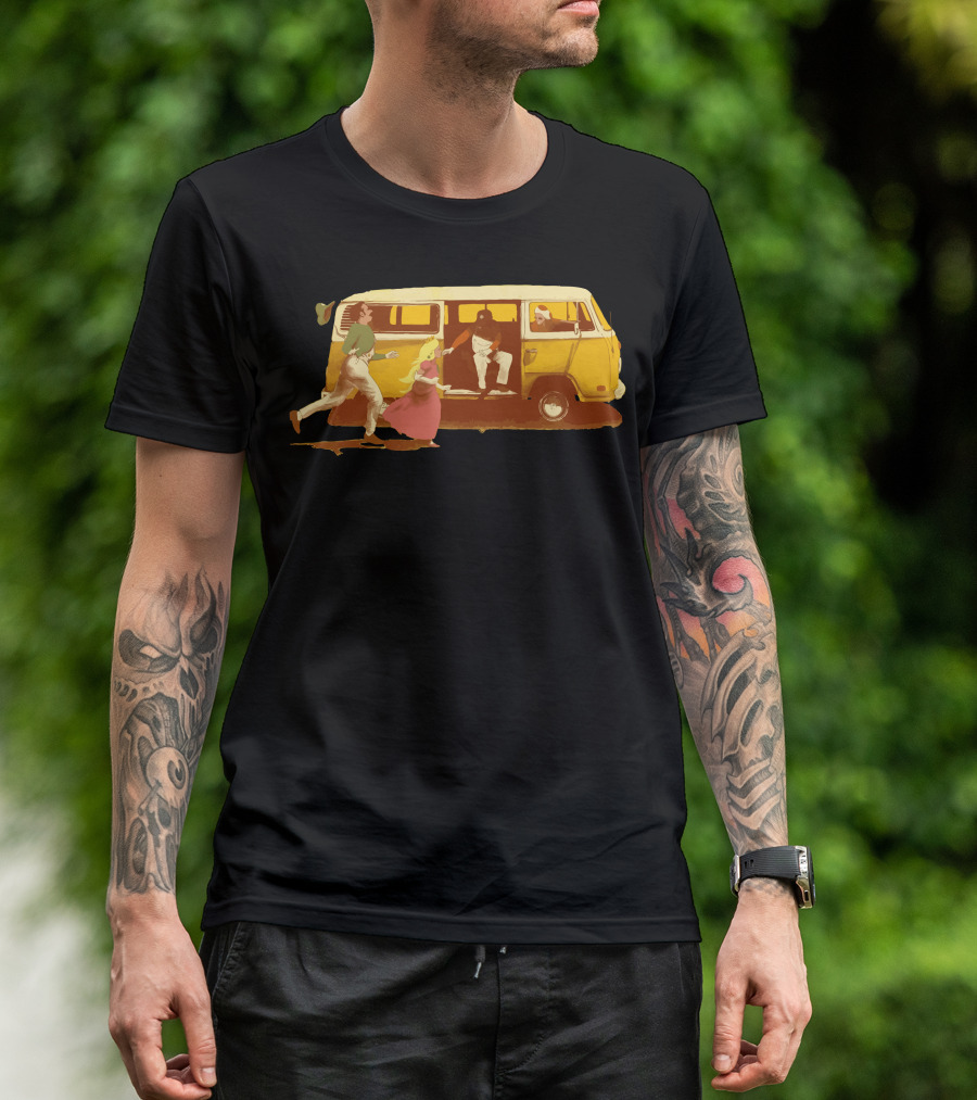 Sunshine Yellow Van Adventure Chase T-Shirt