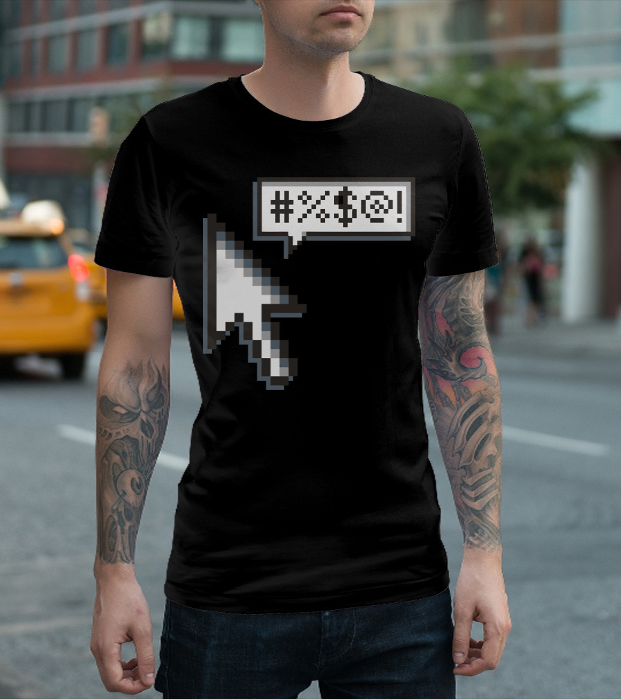 The Curser Pixelated Cursor With Speech Bubble Symbols T-Shirt