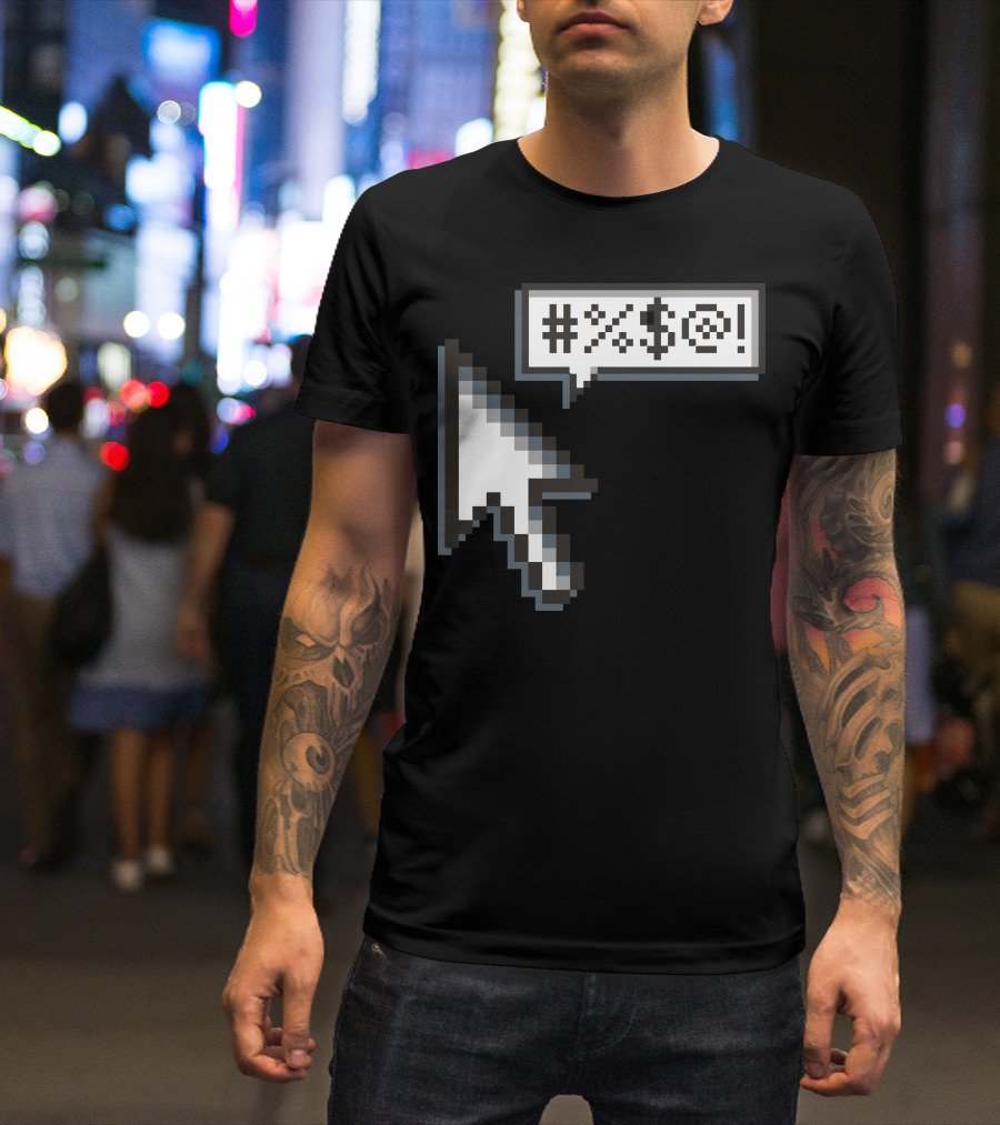 The Curser Pixelated Cursor With Speech Bubble Symbols T-Shirt