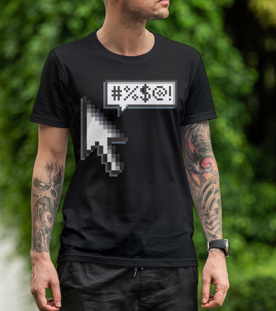 The Curser Pixelated Cursor With Speech Bubble Symbols T-Shirt