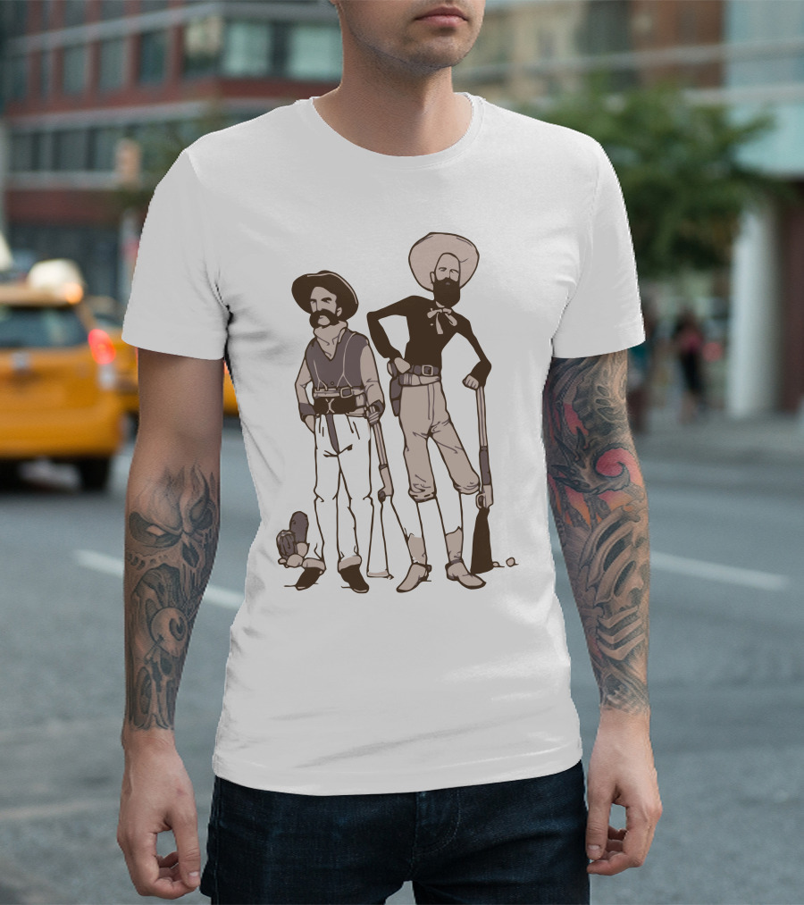 Optical Illusion Cowboys Retro Duo T-Shirt