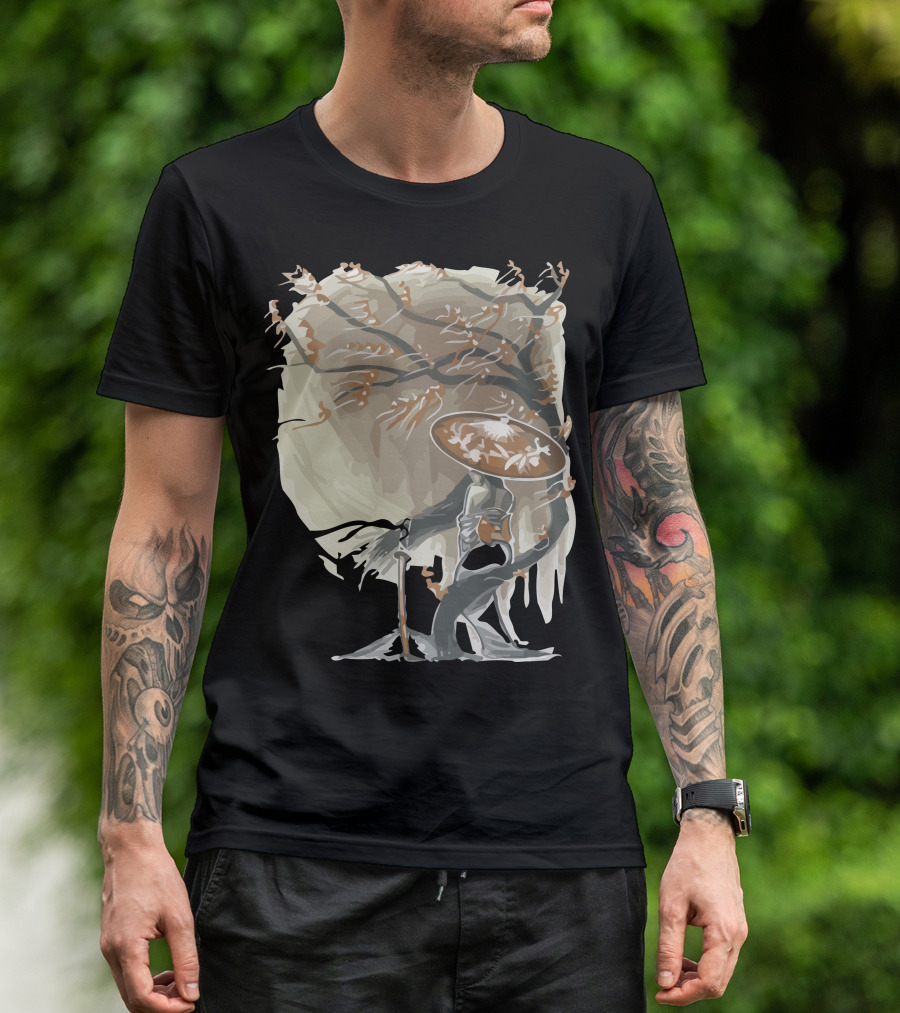 Orchid Onryo Spirit With Tree And Hat T-Shirt