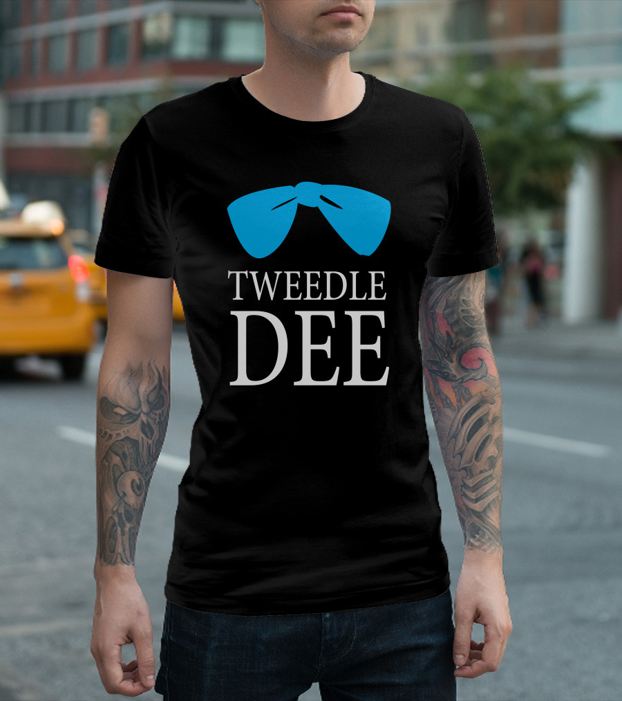 Tweedle Dee Blue Bowtie Coral Silk Classic T-Shirt