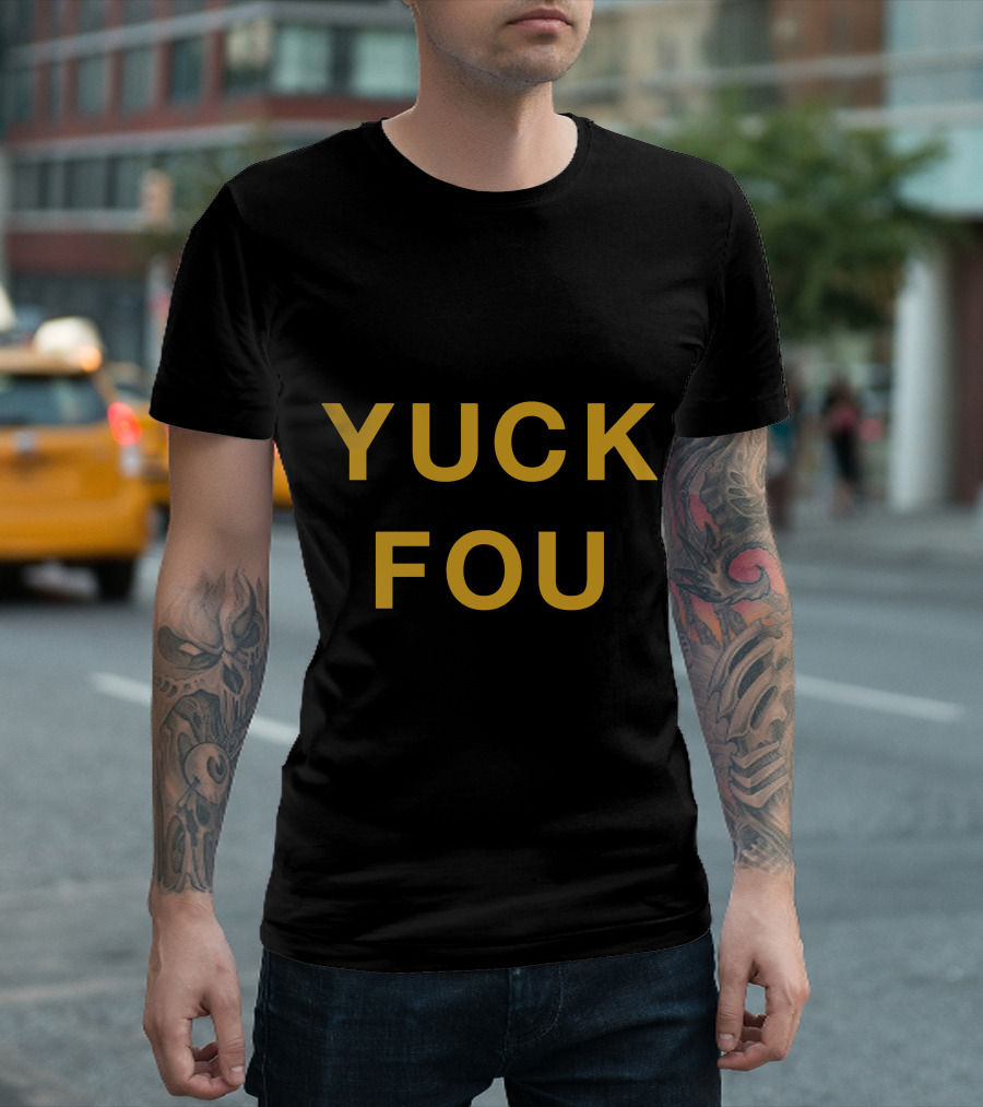 Yuck Fou Gold Text Block T-Shirt