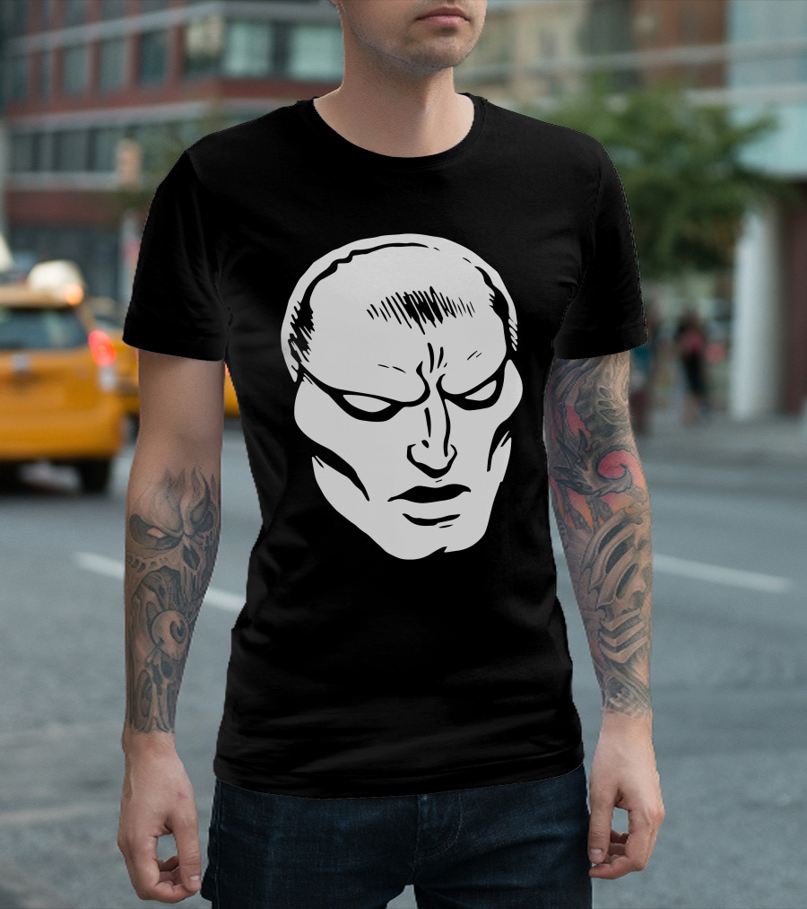 Fantastic Four Silver Surfer Head Sketch T-Shirt