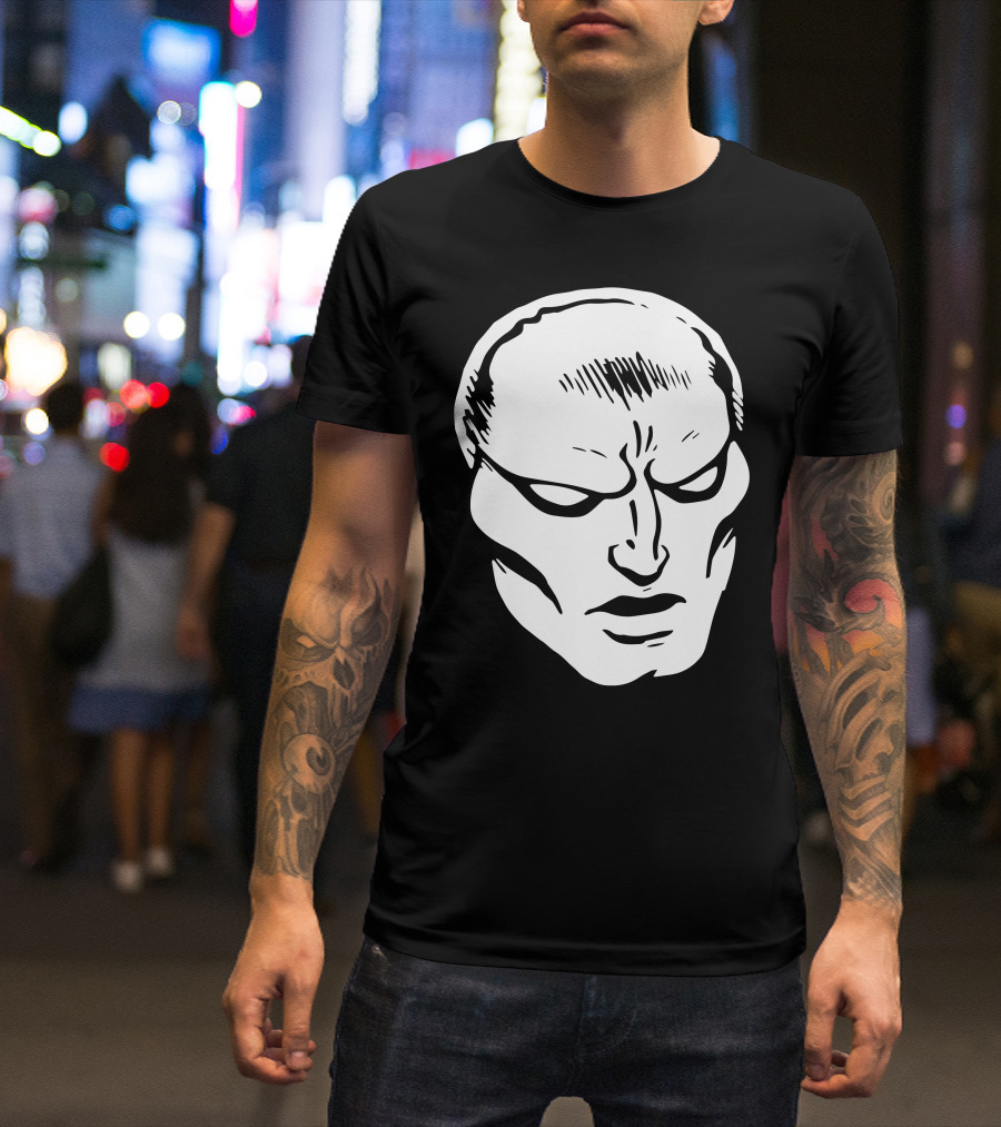 Fantastic Four Silver Surfer Head Sketch T-Shirt