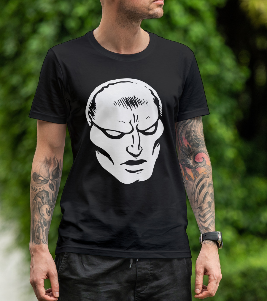Fantastic Four Silver Surfer Head Sketch T-Shirt